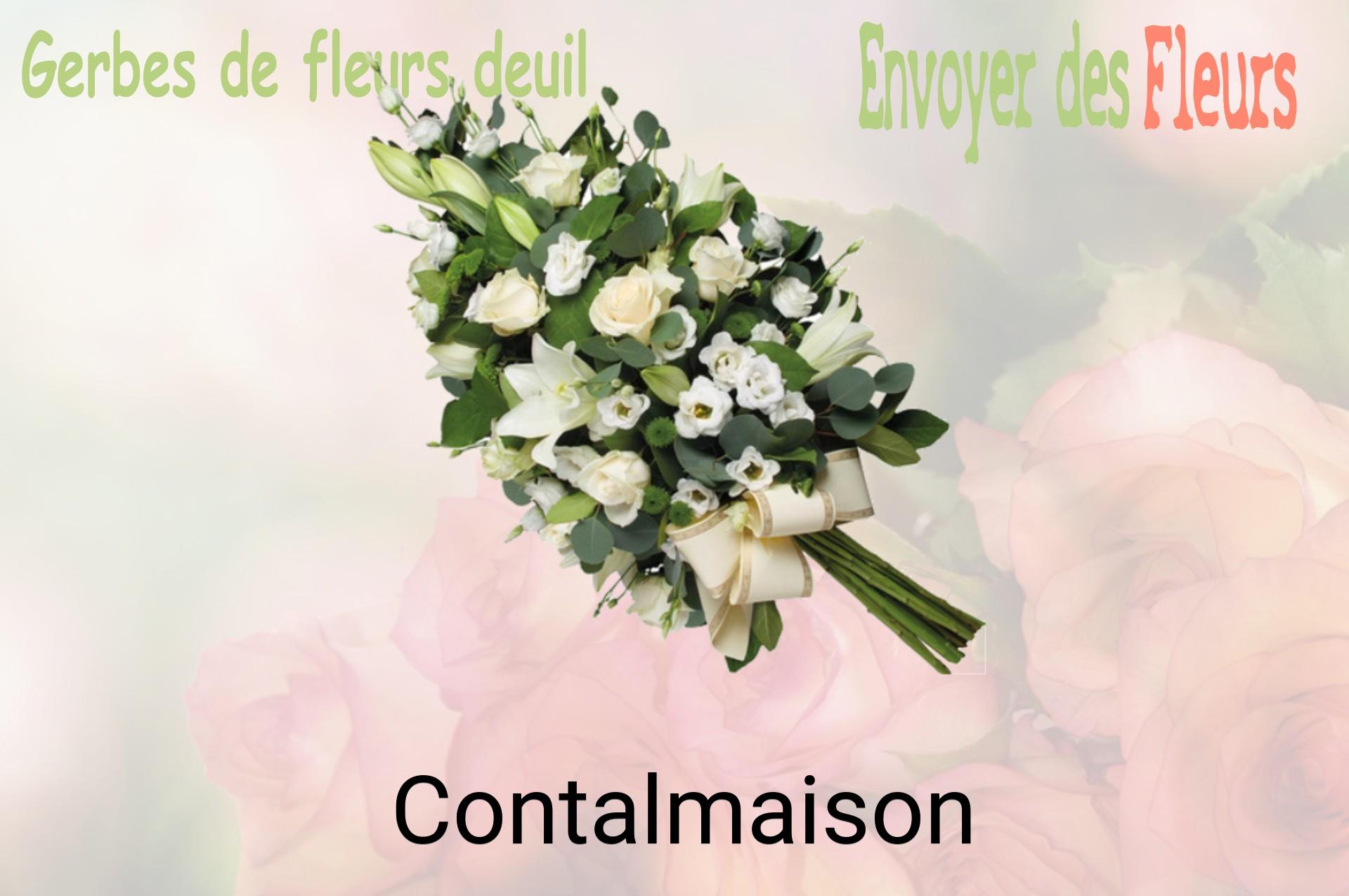 Gerbe de fleurs de deuil livrée à Contalmaison